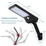 Solar Wall Sconces Lights Outdoor Waterproof with Mounting Pole Versatile Mountable Solar Light Motion Sensor 36 LED Gutter Lights Wall Lights Security Lights Lighting for Barn Porch Garage (2 Pack)