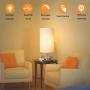 Focondot 3-Way Touch Control Table Lamp, 6W Edison Dimmable E26 Led Bulb Desk Lamp with Dual USB Charging Ports, Modern Bedside Lamp Nightstand Lamps for Bedroom Living Room Office