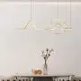 Minimalist LED Chandelier Modern Pendant Light Metal Hanging Ceiling Light Fixture Adjustable Chain Hanging Lamp for Dining Living Rooms Kitchen (Gold)
