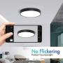 SviDau 12 Inch Dimmable Flush Mount Ceiling Light Fixture with Remote Control, 24W 3000K-6500K Color Changing LED Lamp for Bedroom Kitchen Hallway Porch Closet Room, Round