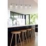 Luburs 5-Light Modern Crystal Chandelier Lighting Fixtures Dining Room Ceiling Hanging,Crystal Pendant Chandelier Light,Chrome Table Light with Adjustable Rods,Farmhouse Island Lights for Kitchen