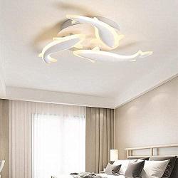 SUSUO LED Ceiling Light''Swimming Fish'' Funny Design Flush Mount Decorative Ceiling Light Fixture for Living Dining Room Bedroom Hallway 57W Cold White 6000K