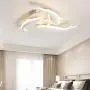 SUSUO LED Ceiling Light''Swimming Fish'' Funny Design Flush Mount Decorative Ceiling Light Fixture for Living Dining Room Bedroom Hallway 57W Cold White 6000K