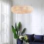 SILJOY Modern Luxury Crystal Chandeliers Halo Pendant Ceiling Light Fixture for Bedroom Kitchen Island Dining Room Living Room D24” x H 5”