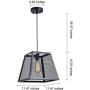 Diborui 1-Light Industrial Kitchen Island Lighting with E26 Sockets, Rectangular Vintage Pendant Light, Farmhouse Hanging Ceiling Light Fixture Metal Retro Chandeliers for Restaurant