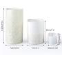 Furora LIGHTING LED Flameless Candles with Remote Control, Set of 8, Real Wax Battery Operated Pillars and Votives LED Candles with Flickering Flame and Timer Featured - Crystallized White