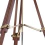 Surveyor Modern Tripod Floor Lamp Cherry Wood Beige Linen Drum Shade for Living Room Reading Bedroom Office - Possini Euro Design