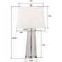 Maxax Table Lamps Set of 2 with White Fabric Shade, Bedside Nightstand Desk Lamps 3-Way Dimmable Decorative for Living Room Bedroom Dining Room Kitchen, Nickel Finish