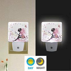 ZOEO Fairy Night Light Butterfly Fairytopia Forest Plug-in LED Night Lamp with Light Sensor Bathroom Toilet Bedroom Kitchen Wall Decorative Daylight White for Girls Kids Childrens