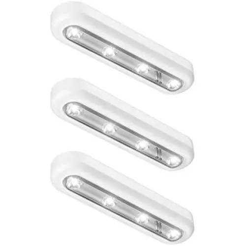 OxyLED Tap Closet Lights, One Touch Light, Stick-on Anywhere 4-Led Touch Tap Light, Cordless Touch Sensor LED Night Light, Battery Operated Stair Safe Lights, 140° Rotation, 3 Pack OxyLED Tap Closet Lights, One Touch Light, Stick-on Anywhere 4-Led Touch Tap Light, Cordless Touch Sensor LED Night Light, Battery Operated Stair Safe Lights, 140° Rotation, 3 Pack