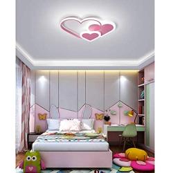 LED Lover Room Lamp Modern Flush Mount Ceiling Lighting Pink Chic Love Heart-Shaped Design Girl Boy Ceiling Light Thin Dimmable 3000-6000K Acrylic Panel/Shade Remote Control Bedroom Dining Decorlamp