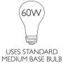 Design House 588483 Millbridge Traditional 1 Indoor Ceiling Mount Globe Light Dimmable for Bedroom Dining Room Kitchen, No Pull Chain, Matte Black