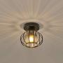 YLONG-ZS Semi Flush Mount Clear Pannel Chandelier Lighting Black Matel Finishing and Chandeliers Ceiling Light Fixture E26 Bulbs Pendant Light in Bedroom, Hall or Dining Room