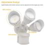SAATLY Outdoor Motion Sensor Light 5000K Dust to Dawn LED Security Light 270°Motion Angle DIM Mode Available 3100LM 3Heads 30W Full Metal IP65 Waterproof Motion Detected Flood Light Photocell with ETL