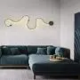 BAYCHEER Aluminum Snake Shaped Wall Lamp Creative Wall Sconce Contemporary Special Home Decoration 50.40'' Minimalist Wall Light for Living Room, Bedroom, Kitchen 24W in Black Warm Light BAYCHEER Aluminum Snake Shaped Wall Lamp Creative Wall Sconce Contemporary Special Home Decoration 50.40'' Minimalist Wall Light for Living Room, Bedroom, Kitchen 24W in Black Warm Light