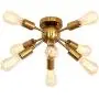 Sputnik Chandelier 8 Lights Modern Ceiling Chandeliers Light Fixture Gold Rushed Brass Metal Fixture Semi Flush Mount Ceiling Light Close to Ceiling Lights for Living Room Bedroom