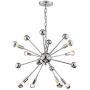 JONATHAN Y JYL9017A Glenn 8-Light 22.5'' Metal Sputnik-Style LED Chandelier Contemporary,Transitional,Modern Dimmable, Adjustable, for Dining Room, Foyer, Bedroom, Chrome