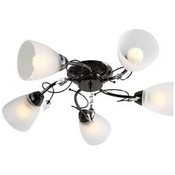 Garwarm Semi Flush Mount Ceiling Light Fixture Modern Ceiling Lamp Chandelier Pendant Light for Bedroom Dining Room Kitchen, Chrome