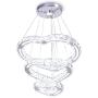 Modern Crystal Chandelier Light Fixture 3 Heart Rings LED Pendant Lighting Hanging Adjustable Stainless Steel Ceiling Lamp for Living Room Staircase Bedroom Dinning Room(Heart Cool White)