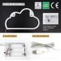 Warm White Cloud Neon Sign for Home Decoration Night neon Light for Wall Decoration Battery/USB Plug LED Neon Light for Living Room Christmas Party