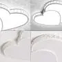 Gdrasuya10 110V Crystal Modern Heart-Shaped Design Ceiling Lamp, Crystal Flush Mount Ceiling Light for Living Room Bedroom, Cool White
