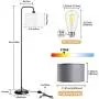 Qimh Floor Lamp with 2 Lamp Shades (Gray,Beige) ,Indoor Pole Light to Match Living Room,Bedroom in Farmhouse, Vintage, or Rustic Style - Standing, Tall Lighting Qimh Floor Lamp with 2 Lamp Shades (Gray,Beige) ,Indoor Pole Light to Match Living Room,Bedroom in Farmhouse, Vintage, or Rustic Style - Standing, Tall Lighting