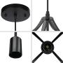 1-Light Black Farmhouse Pendant Light Mini Industrial Cage Chandelier Metal Hanging Light Fixture for Dinning Room Kitchen Bedroom Foyer (Hardwired)