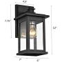 MICSIU Outdoor Wall Mount Light Fixture Exterior Sconces 1 Lighting Lantern Textured Black Finish with Clear Seedy Glass (Textured Black 1 Pack)