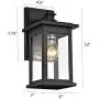 MICSIU Outdoor Wall Mount Light Fixture Exterior Sconces 1 Lighting Lantern Textured Black Finish with Clear Seedy Glass (Textured Black 1 Pack) MICSIU Outdoor Wall Mount Light Fixture Exterior Sconces 1 Lighting Lantern Textured Black Finish with Clear Seedy Glass (Textured Black 1 Pack)