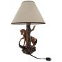 `Light Fantastik` Saddled Horse Table Lamp With Printed Fabric Shade