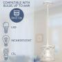 Kira Home Sutton 9'' 1-Light Modern Pendant Light + Metal Drum Shade, Adjustable Hanging Height, Antique White Finish