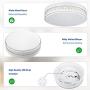 FaithSail 14 inch LED Ceiling Light Fixtures, 50W 5500 Lumens LED Flush Mount, Dimmable, 4000K, Round LED Ceiling Light for Bedroom, Living Room, Kitchen, White Metal Decor Finish