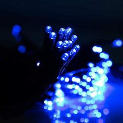 MAOKOT Solar String Lights, 72ft 1Pack 200 LED Solar Powered String Lights Outdoor, Waterproof 8 Modes LED Christmas Lights for Wedding Patio Garden Tree Party (Blue)
