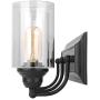 3-Light Vanity Light Fixture Modern Clear Glass Shades Lighting Black Dining Room Lighting Fixtures (3-Light)