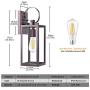 Dusk to Dawn Sensor Outdoor Light Fixtures Wall Mount, Oil Rubbed Bronze Porch Lights, Exterior Wall Lantern Outdoor Lighting, Waterproof Wall Sconce, Anti-Rust Outside Lamp Clear Glass for Garage