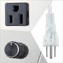 Wall Lamp Light with Outlet Living Room Beside Wall Sconces Stainless Steel Opaque Ivory Square Linen Shade