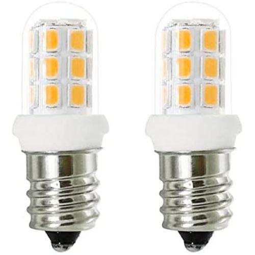 XRZT E12 Led Bulbs, C7 1.6W Night Light Bulbs with Candelabra Base, 120V 3000K Warm White Non-Dimmable, Small Light for Bedroom Salt Lighthouse Lamp(2 Pack)