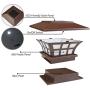 Solar Post Cap Lights, Outdoor LED Deck Lighting for 4x4 Wooden Posts, Cool White Waterproof Lamp for Fence Patio and Garden Best Decoration, 2 Pack