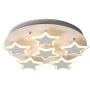 LITFAD Modern LED Ceiling Lamp Art Deco White Dimmable Ceiling Light Star Design LED Flushmount Pendant Light for Living Room,Childrens Room,Dining Room
