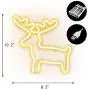 FUNPENY Reindeer Neon Christmas Decorative Light, Neon Sign Christmas Deer Shaped Decor Light, Warm White LED Christmas Indoor Decor for Living Room, Birthday Party, Wedding Party (Warm White)