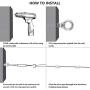 Byshun Outdoor Light Hanging Kit,Globe String Light Suspension Kit,164ft Stainless Steel Cable Light Guide Wire Rope with Turnbuckles and Hooks for Patio,Backyard Lighting Accessories