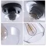 VILUXY Semi Flush Mount Ceiling Light, Industrial Clear Glass Shade Light Fixtures Ceiling for Hallway, Schoolhouse, Entryway, Kitchen, Dining Room, Laundry Room
