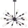 VINLUZ Sputnik Chandelier Oil Rubbed Bronze 18 Light Modern Pendant Lighting Rustic Dining Room Ceiling Light Fixtures UL Listed VINLUZ Sputnik Chandelier Oil Rubbed Bronze 18 Light Modern Pendant Lighting Rustic Dining Room Ceiling Light Fixtures UL Listed