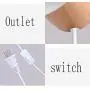Rindasr Bedroom Wall lamp Bedside lamp Living Room Creative Simple Modern Nordic Reading rotatable with Switch Plug Open line (Color : White)