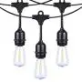 Afirst LED Outdoor Patio Lights 20Ft with 15 Bulbs Edison Lights Weatherproof Outdoor String Lights for Backyard Party Market Wedding Black