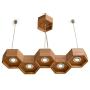 Antique LED Wood Chandelier Honeycomb Ceiling Lamp Modern Pendant Lamp Height Adjustable Unique Lamp for Dining Room Living Room Bedroom Home Decoration