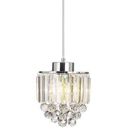 COTULIN Polished Decorative Crystal Pendant Light,Chandelier for Dining Room Living Room Bar,Crystal Light Fixture for Kitchen Island