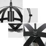 Farmhouse Industrial Chandelier Black Pendant Lighting Globe Hanging Lights for Kitchen Dining Room Bedroom Living Room Foyer (Plug-in (1-Light)) Farmhouse Industrial Chandelier Black Pendant Lighting Globe Hanging Lights for Kitchen Dining Room Bedroom Living Room Foyer (Plug-in (1-Light))