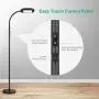 Nekteck LED Floor Lamp for Living Room, Bedroom and Office, Bright Lighting Adjustable Dimmable Modern Reading Floor Lamp with Touch Control, 3000K-6500K 4 Color Temperatures and 5 Level Brightness