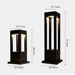 XAJGW Outdoor Post Light Fixture, LED Column Head Lamp IP55 Waterproof Outdoor Column Lamp Modern Minimalist Post Lamp Lawn Garden Landscape Lamp Garden Villa Outdoor Chinese Floor Lamp Pillar Lantern